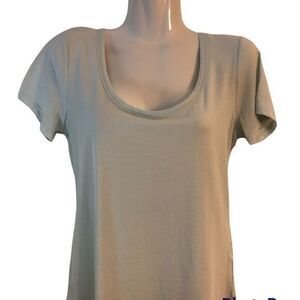 PINK ROSE top Size Large round neck short sleeve‎ pale mint pullover lightweight